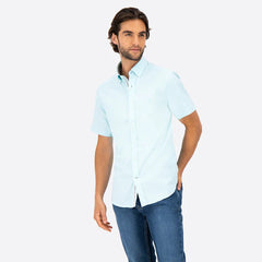 NAUTICA CAMISA M/C DE HOMBRE AZUL 01100W-45A