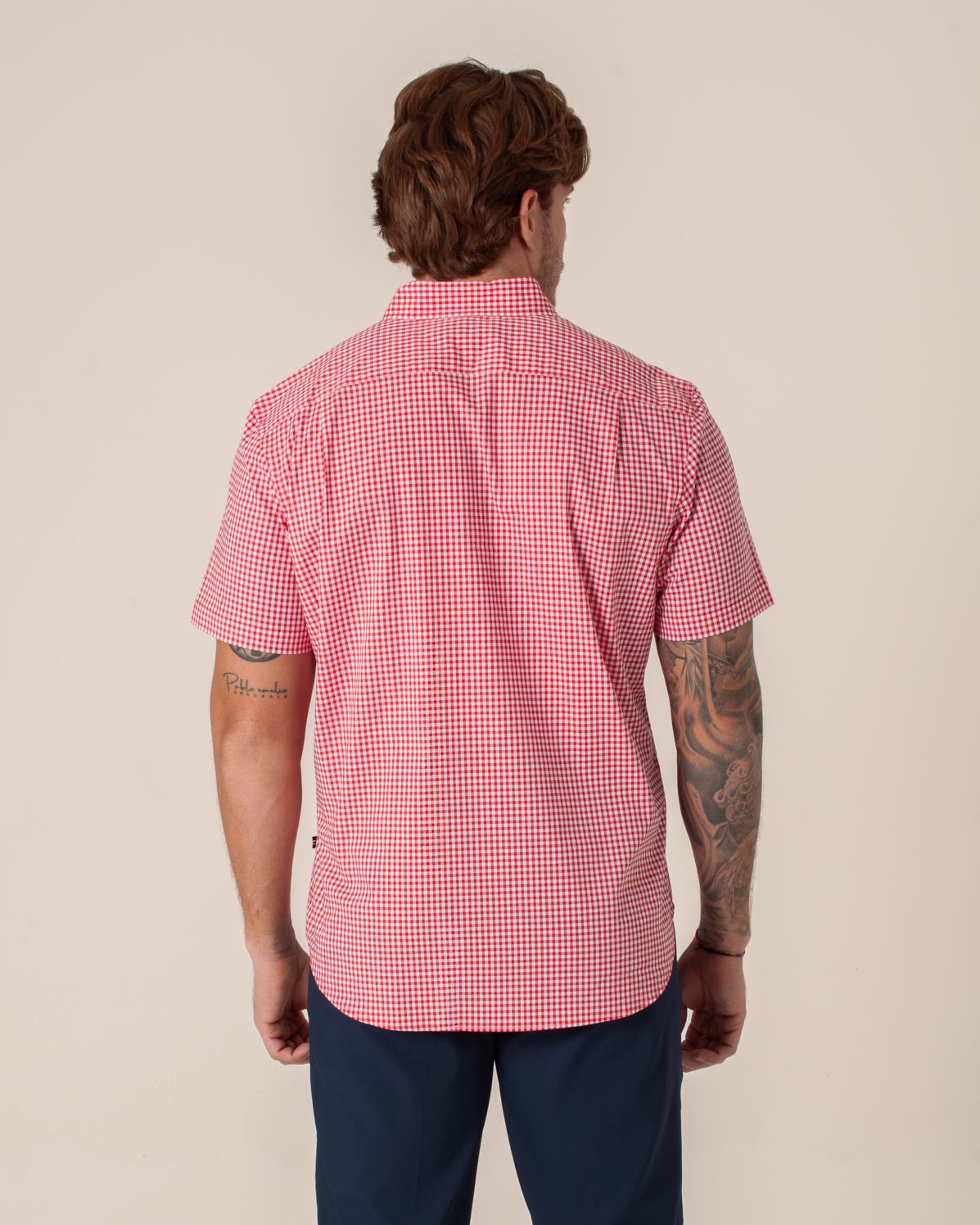 NAUTICA CAMISA M/C DE HOMBRE ROJO 27109WS-6FO