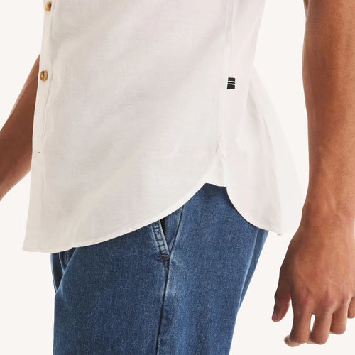 CAMISA NAUTICA PARA CABALLERO COLOR BLANCO