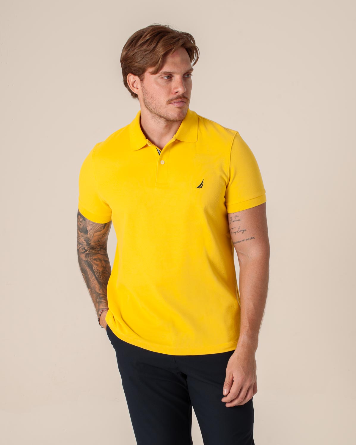 NAUTICA PLAYERA DE HOMBRE M/C AMARILLO K17001-7RE