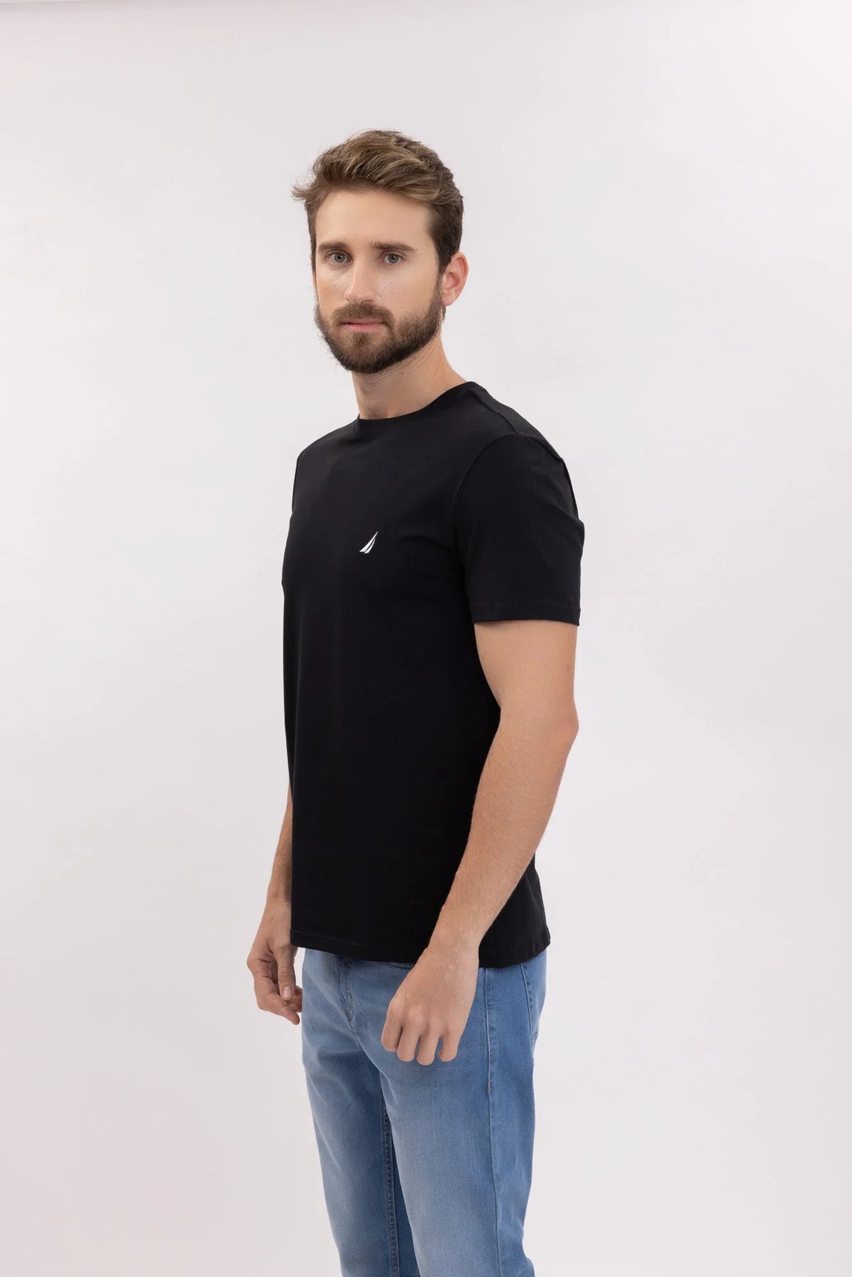 NAUTICA T-SHIRT M/C DE HOMBRE NEGRO 41050V-0TB