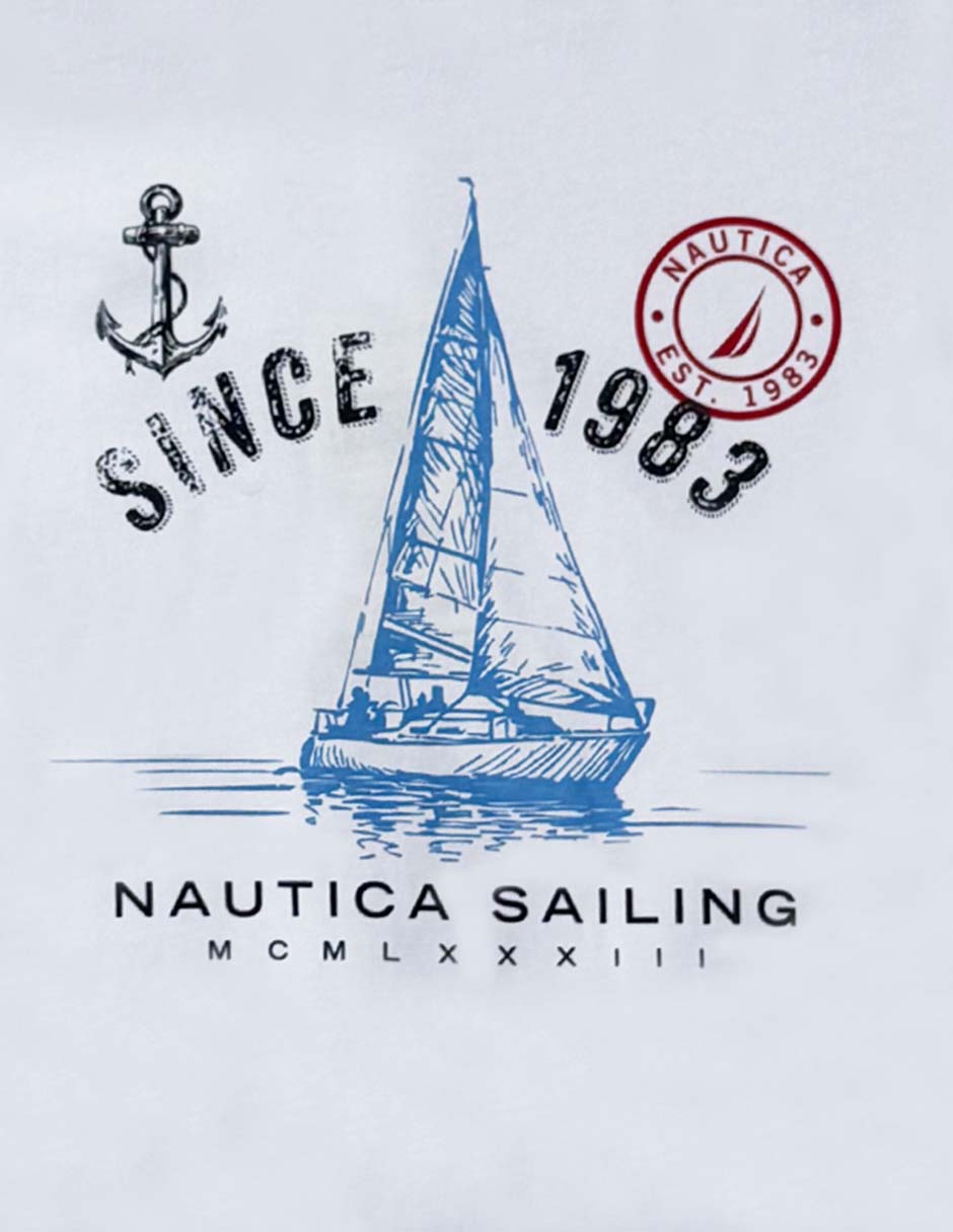 NAUTICA T-SHIRT DE NIÑO BLANCO N3JU4286-908