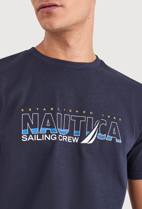CAMISETA NAUTICA PARA CABALLERO COLOR AZUL