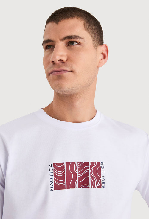 CAMISETA NAUTICA PARA CABALLERO COLOR BLANCO