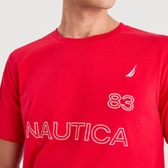 CAMISETA NAUTICA PARA CABALLERO COLOR ROJO