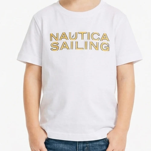 CAMISETA NAUTICA PARA NIÑO COLOR BLANCO