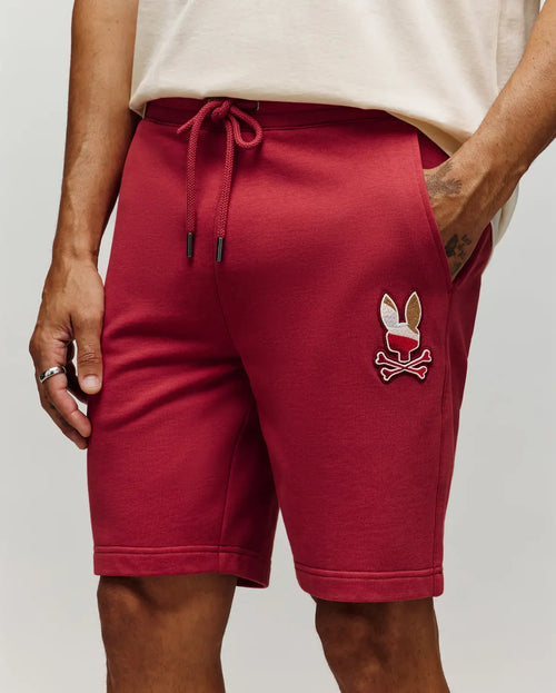 psycho bunny bermuda hombre deportiva rojo