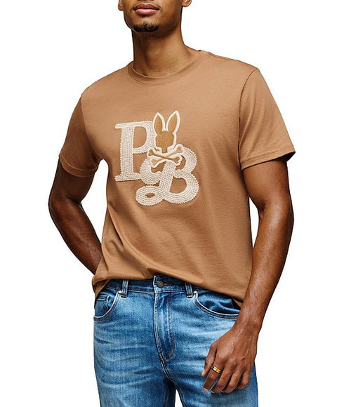 psycho bunny camiseta hombre fantasia marron