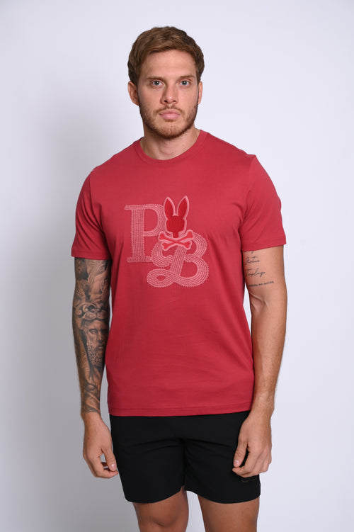 PSYCHO BUNNY CAMISETA HOMBRE FANTASIA ROJO