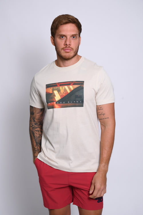 PSYCHO BUNNY CAMISETA HOMBRE FANTASIA BEIGE