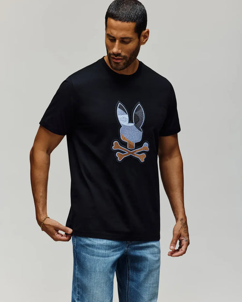 psycho bunny camiseta hombre fantasia negro