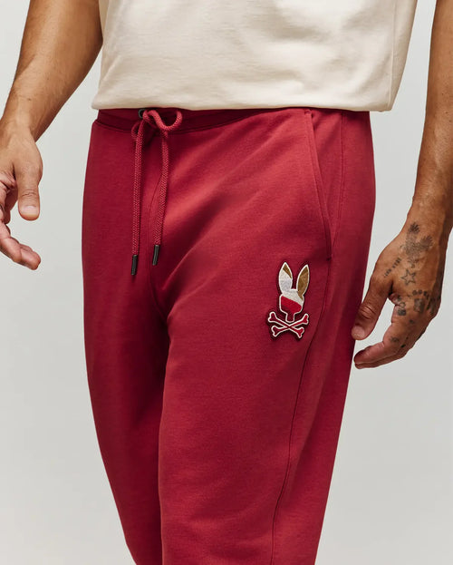 psycho bunny pantalon hombre deportivo rojo