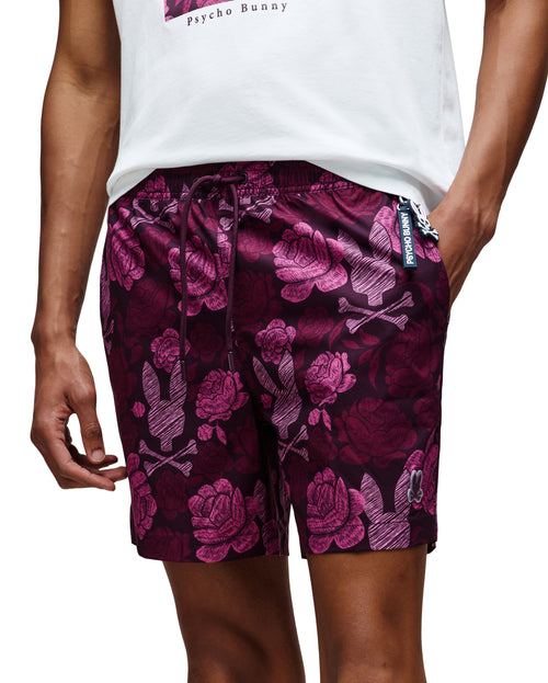 psycho bunny pantaloneta de baño hombre fantasia morado