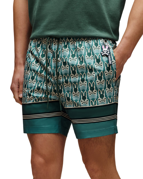 psycho bunny pantaloneta de baño hombre fantasia verde