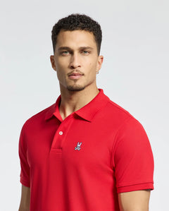 psycho bunny polo manga corta hombre clasica rojo