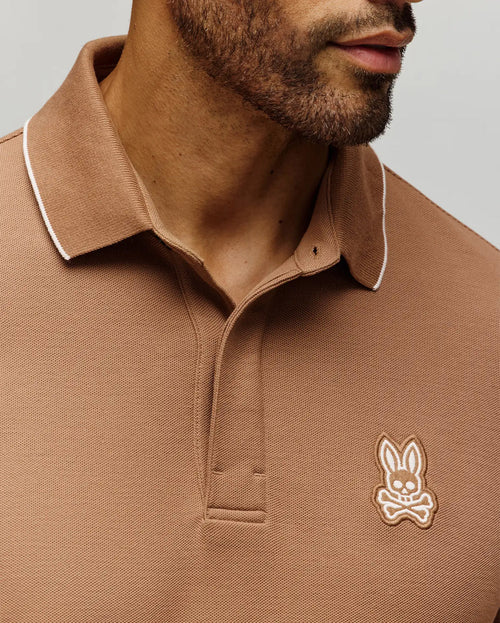 psycho bunny polo manga corta hombre fantasia marron