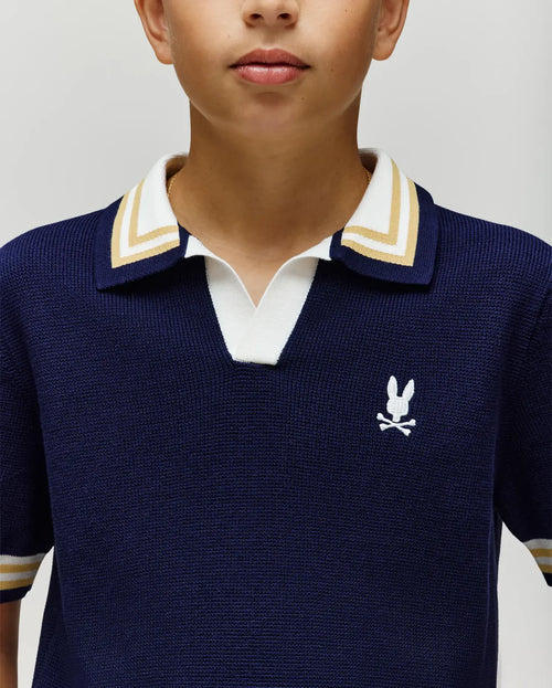 psycho bunny polo manga corta niño fantasia morado