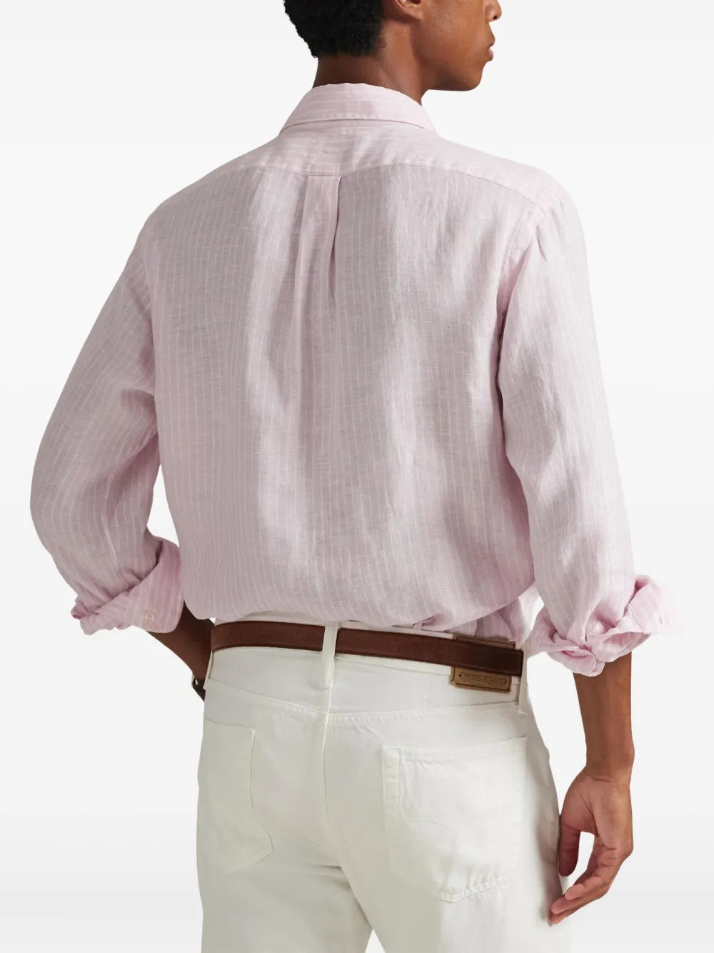CAMISA M/L RALPH LAUREN HOMBRE 52B PINK/WHITE 710P07024001