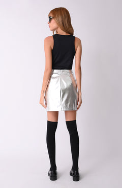 FALDA PRIMIA KOREA PLATEADO