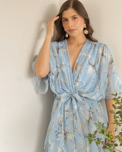 VESTIDO PRIMIA ROMINA FLORAL AZUL