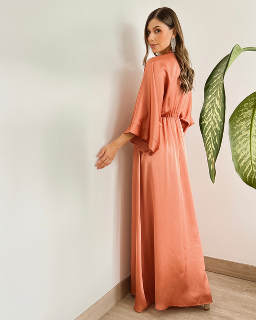VESTIDO PRIMIA LUNIA COBRE NARANJA