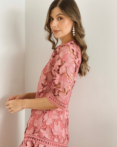 VESTIDO PRIMIA MACADAMIA ROSA ROSA