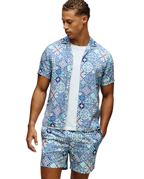 PSYCHO BUNNY CAMISAS HOMBRE AZUL