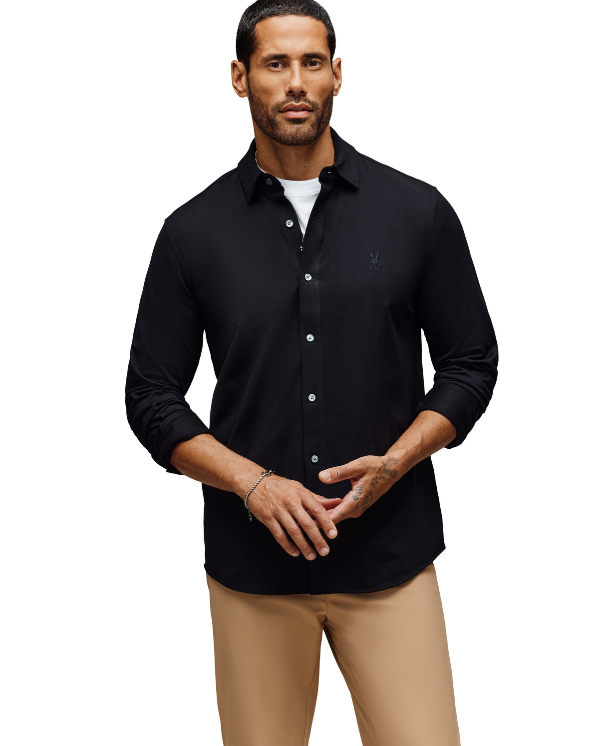 PSYCHO BUNNY CAMISAS HOMBRE NEGRO