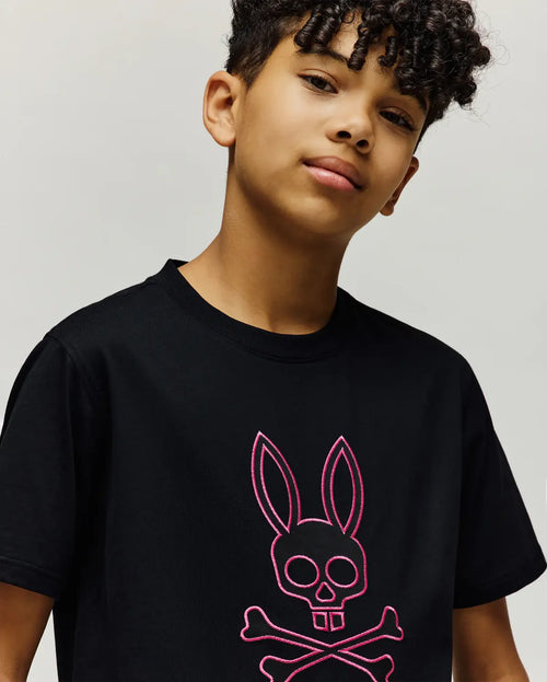 PSYCHO BUNNY CAMISETAS NIÑO NEGRO