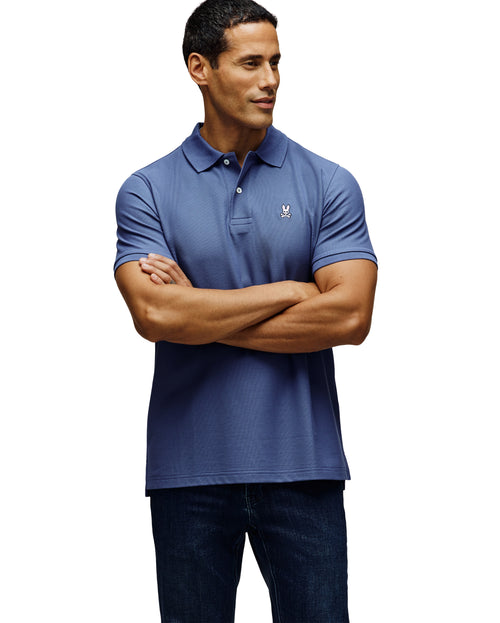 PSYCHO BUNNY CAMISETA TIPO POLO HOMBRE AZUL