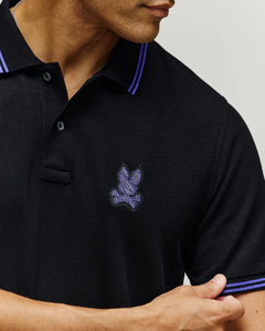 PSYCHO BUNNY CAMISETA TIPO POLO HOMBRE NEGRO