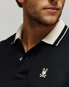 PSYCHO BUNNY CAMISETA TIPO POLO HOMBRE NEGRO