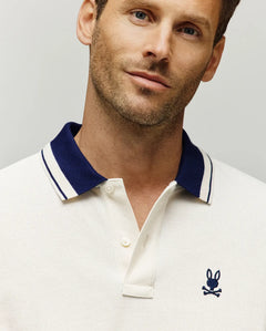 PSYCHO BUNNY CAMISETA TIPO POLO HOMBRE BLANCO