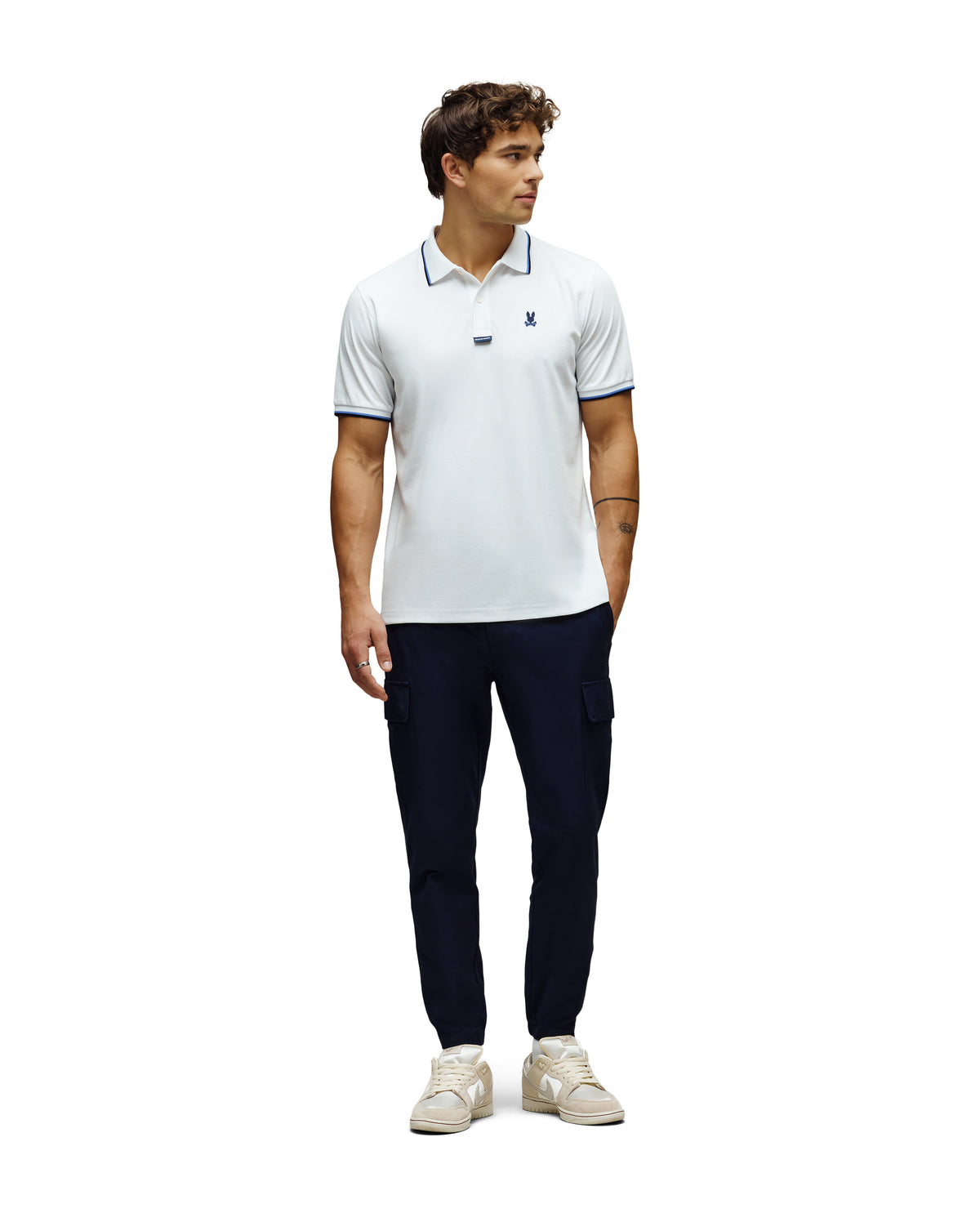 PSYCHO BUNNY CAMISETA TIPO POLO HOMBRE BLANCO