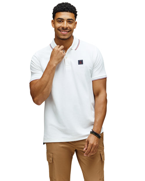 PSYCHO BUNNY CAMISETA TIPO POLO HOMBRE BLANCO