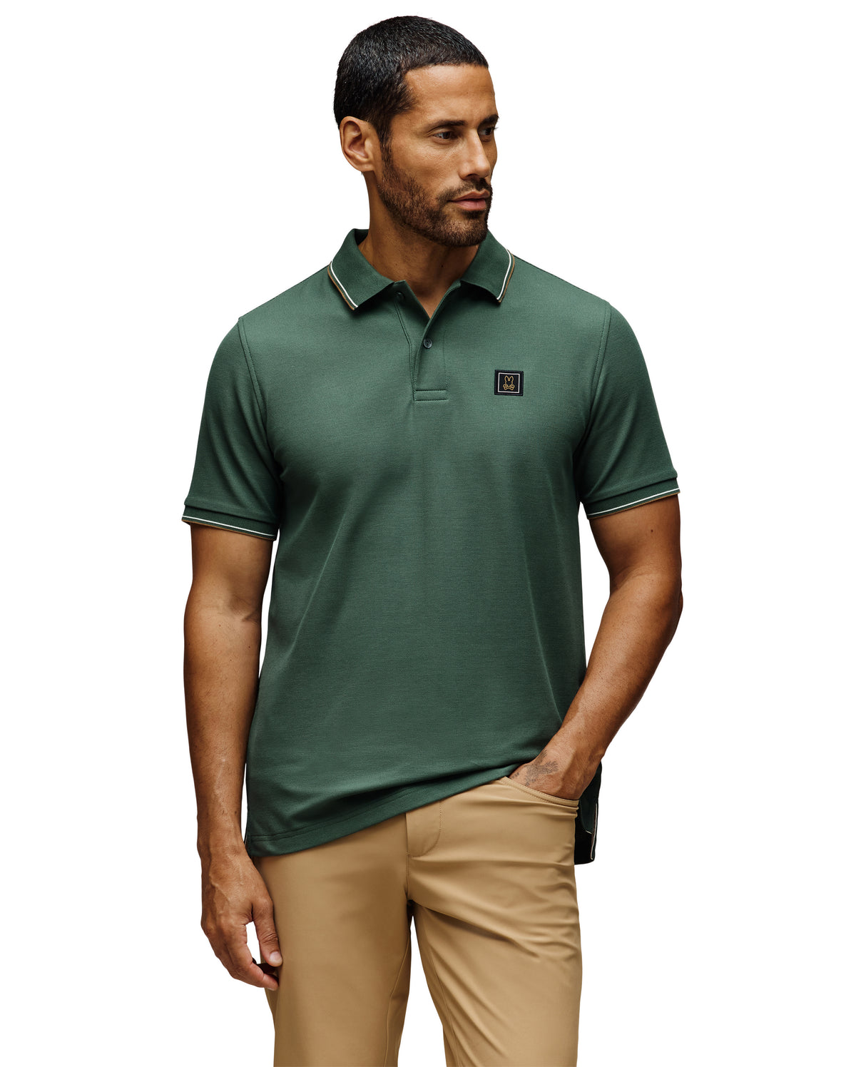 PSYCHO BUNNY CAMISETA TIPO POLO HOMBRE VERDE