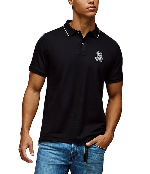 PSYCHO BUNNY CAMISETA TIPO POLO HOMBRE NEGRO