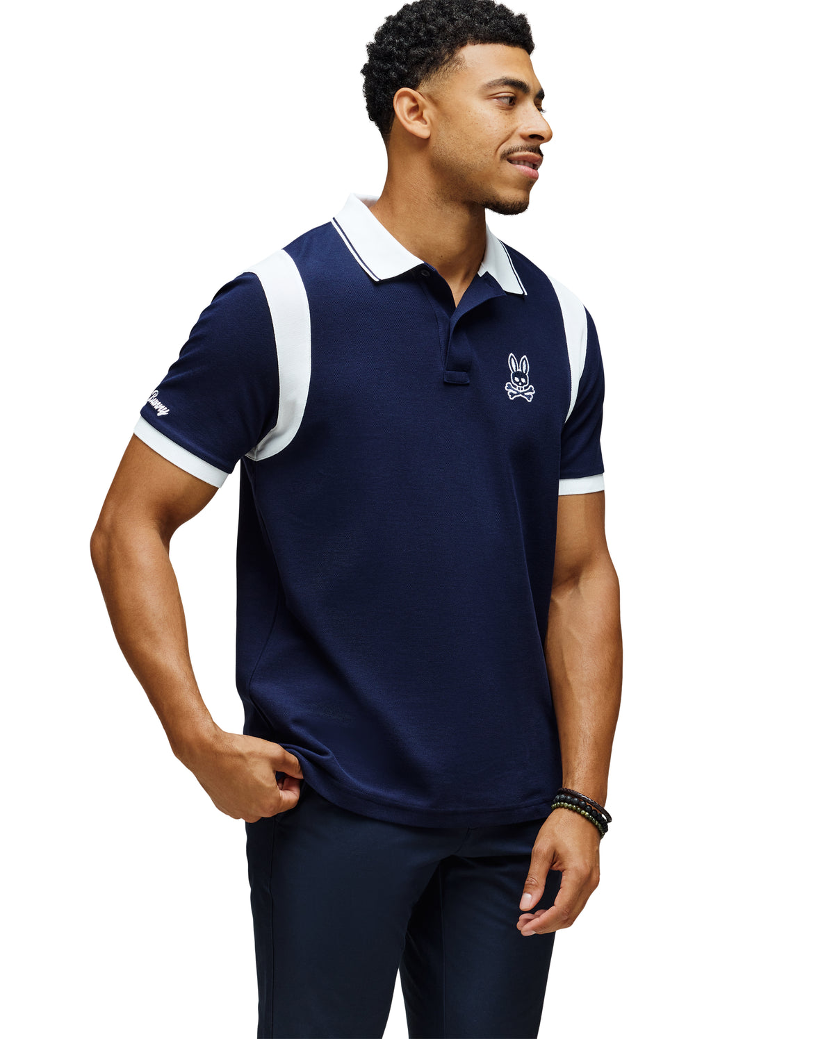 PSYCHO BUNNY CAMISETA TIPO POLO HOMBRE AZUL