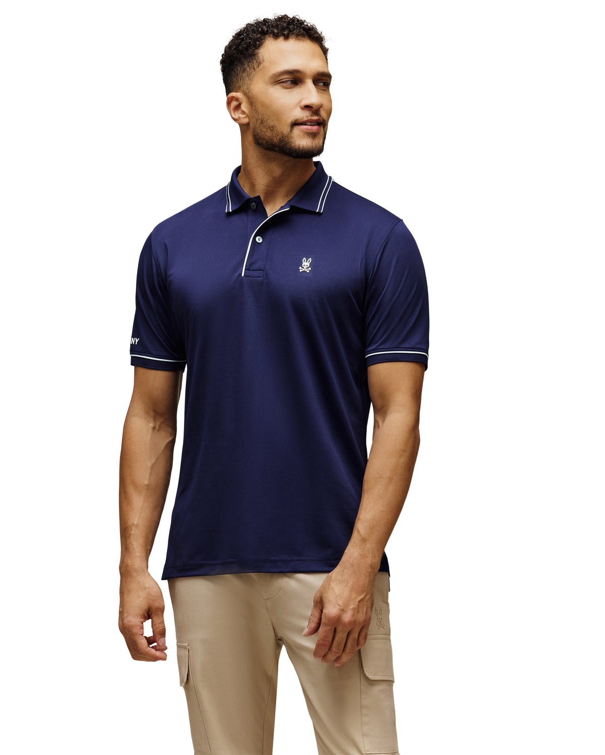 PSYCHO BUNNY CAMISETA TIPO POLO HOMBRE AZUL
