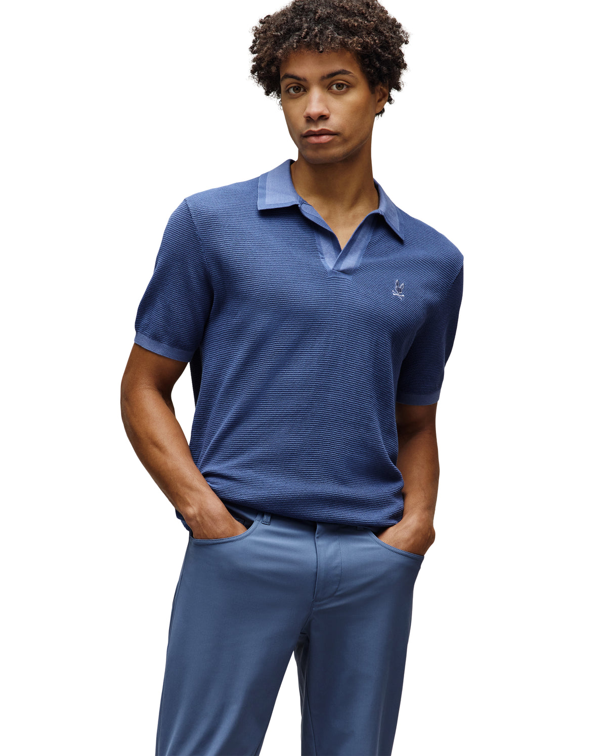 PSYCHO BUNNY CAMISETA TIPO POLO HOMBRE AZUL