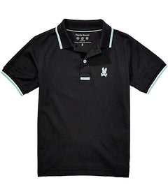 PSYCHO BUNNY CAMISETA TIPO POLO NIÑO NEGRO