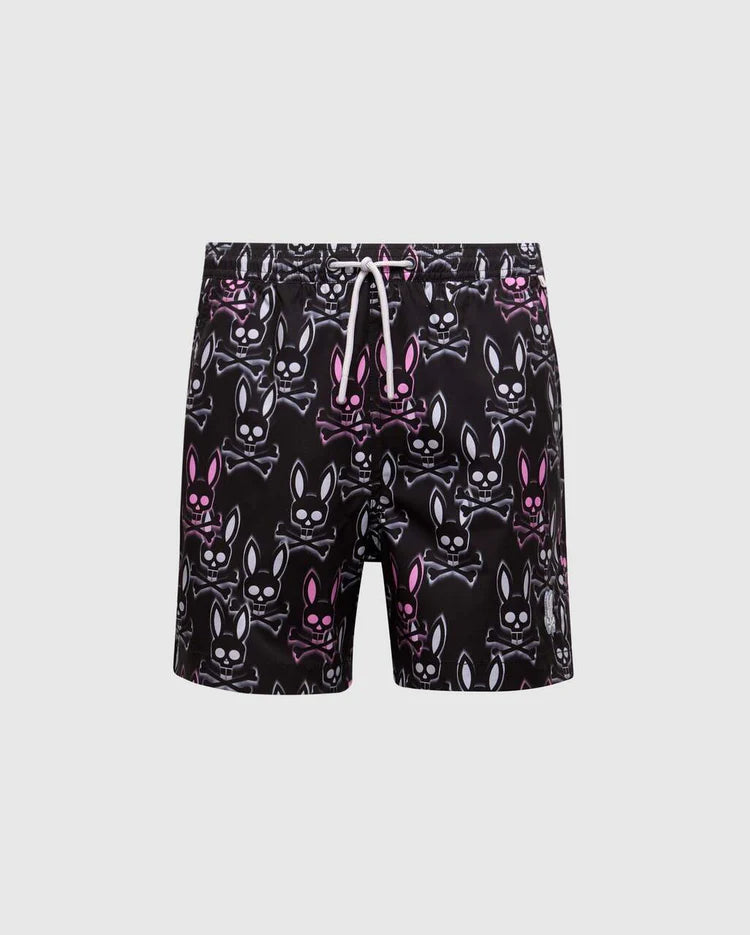 PSYCHO BUNNY PANTALONETA DE BAÑO NIÑO FANTASIA NEGRO