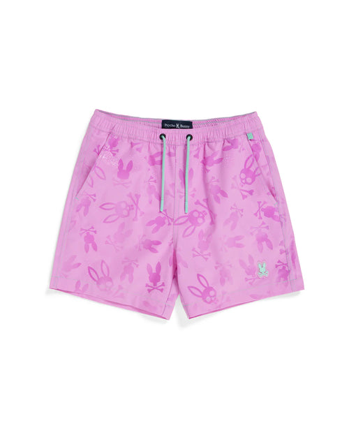 psycho bunny pantaloneta de baño niño hidrocrómico violeta