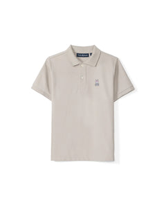 psycho bunny polo manga corta niño clasico beige