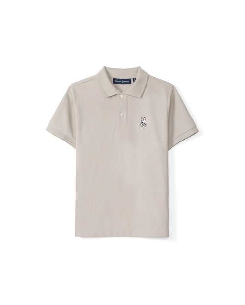 psycho bunny polo manga corta niño clasico beige
