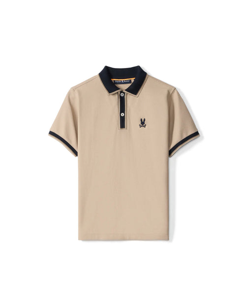 psycho bunny polo manga corta niño fantasia beige