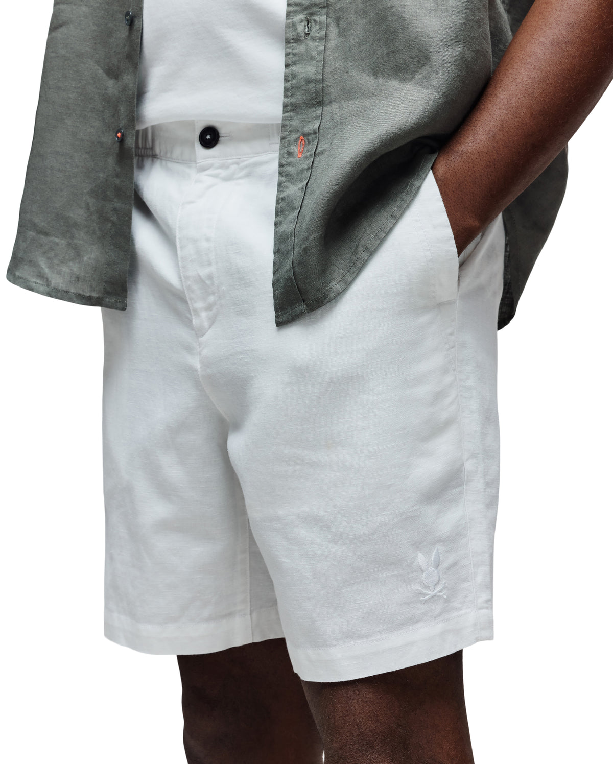 BERMUDA PSYCHO BUNNY PARA HOMBRE COLOR BLANCO MB0700019100