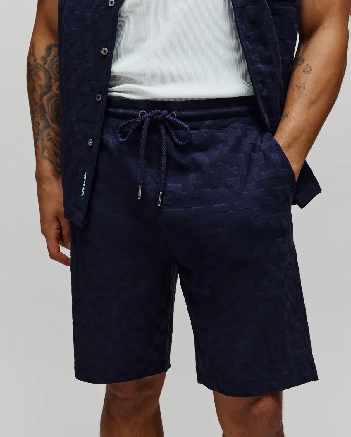 PSYCHO BUNNY BERMUDA JACQUARD JOSH PARA CABALLERO HOMBRE AZUL MB0900055423