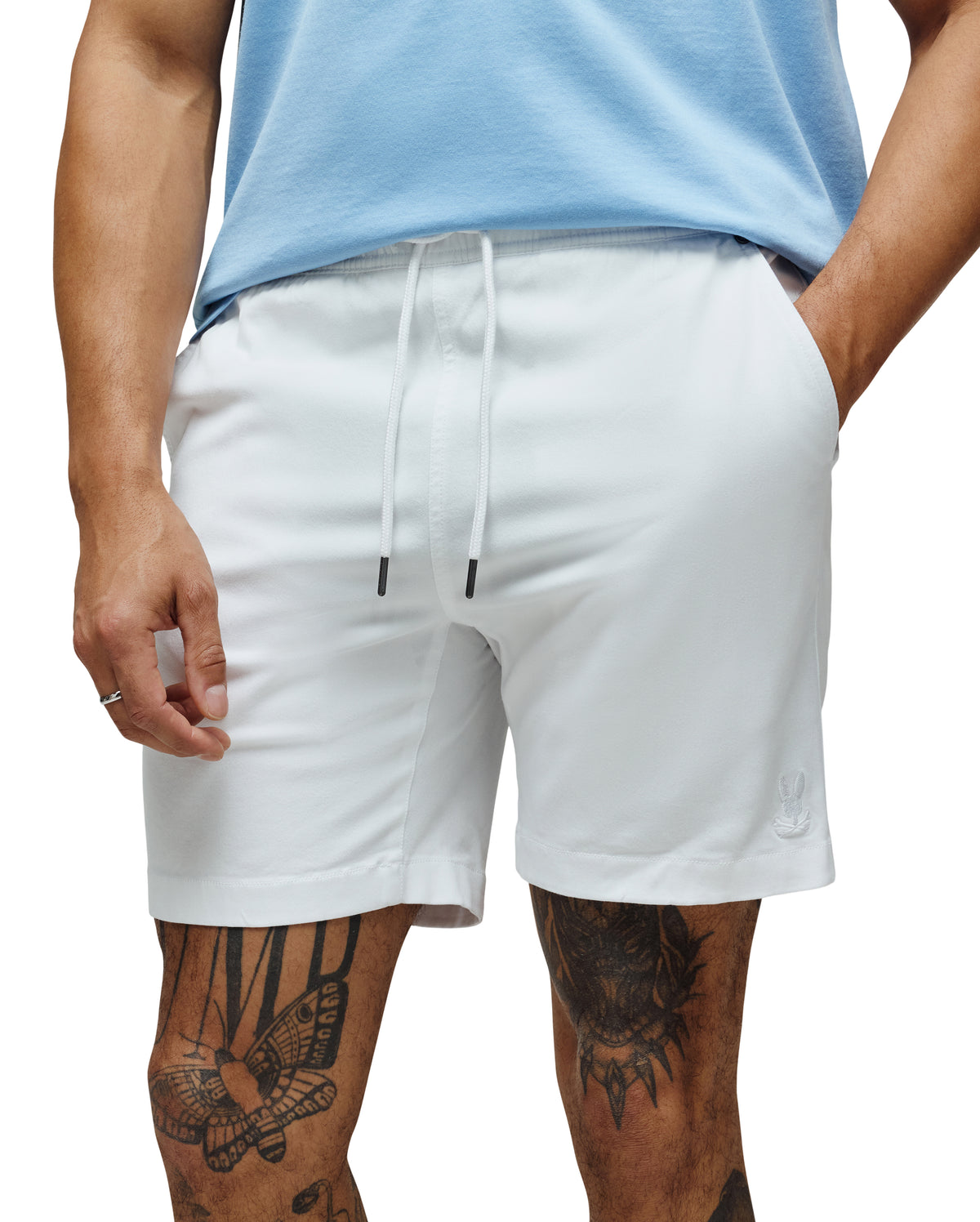 PSYCHO BUNNY BERMUDA TENCEL STRETCH WILLIS PARA CABALLERO HOMBRE BLANCO B6R584F200100