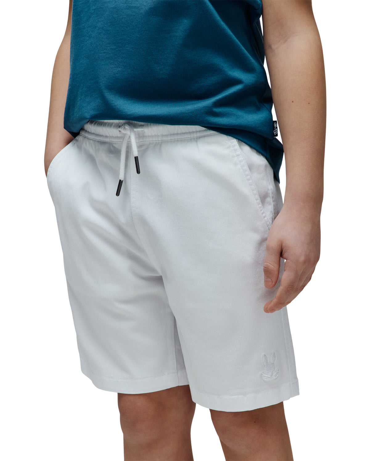 PSYCHO BUNNY BERMUDA TENCEL STRETCH WILLIS PARA NIÑO NIÑO BLANCO B0R584F200100